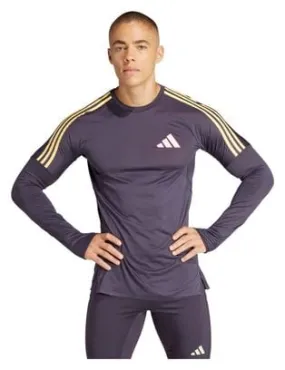 adidas Performance adizero Promo Long Sleeve Jersey Black Pink