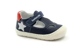 BALOCCHI BUGGY 121302 23/25 jeans blu scarpe bambino sandali chiusi strappo