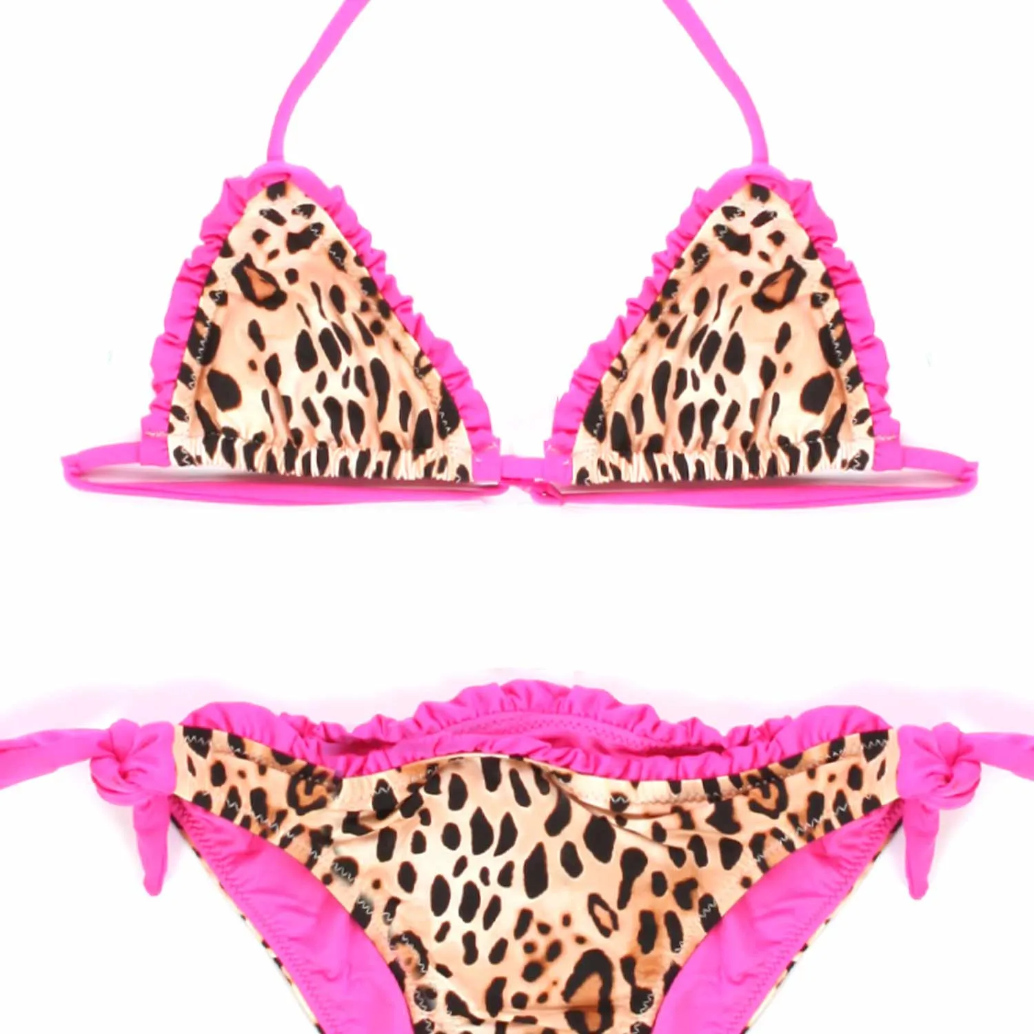 Bikini Leopardato E Magenta Bambina E Teen