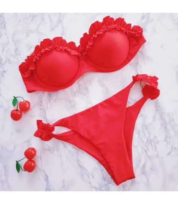 Bikini red rouges