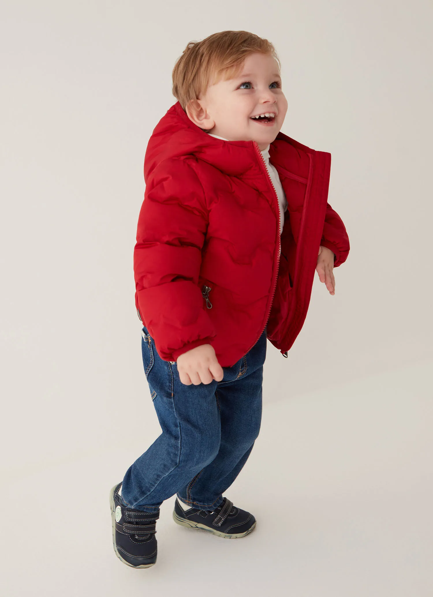 Boy’s stretch fabric down jacket (6-36 months)