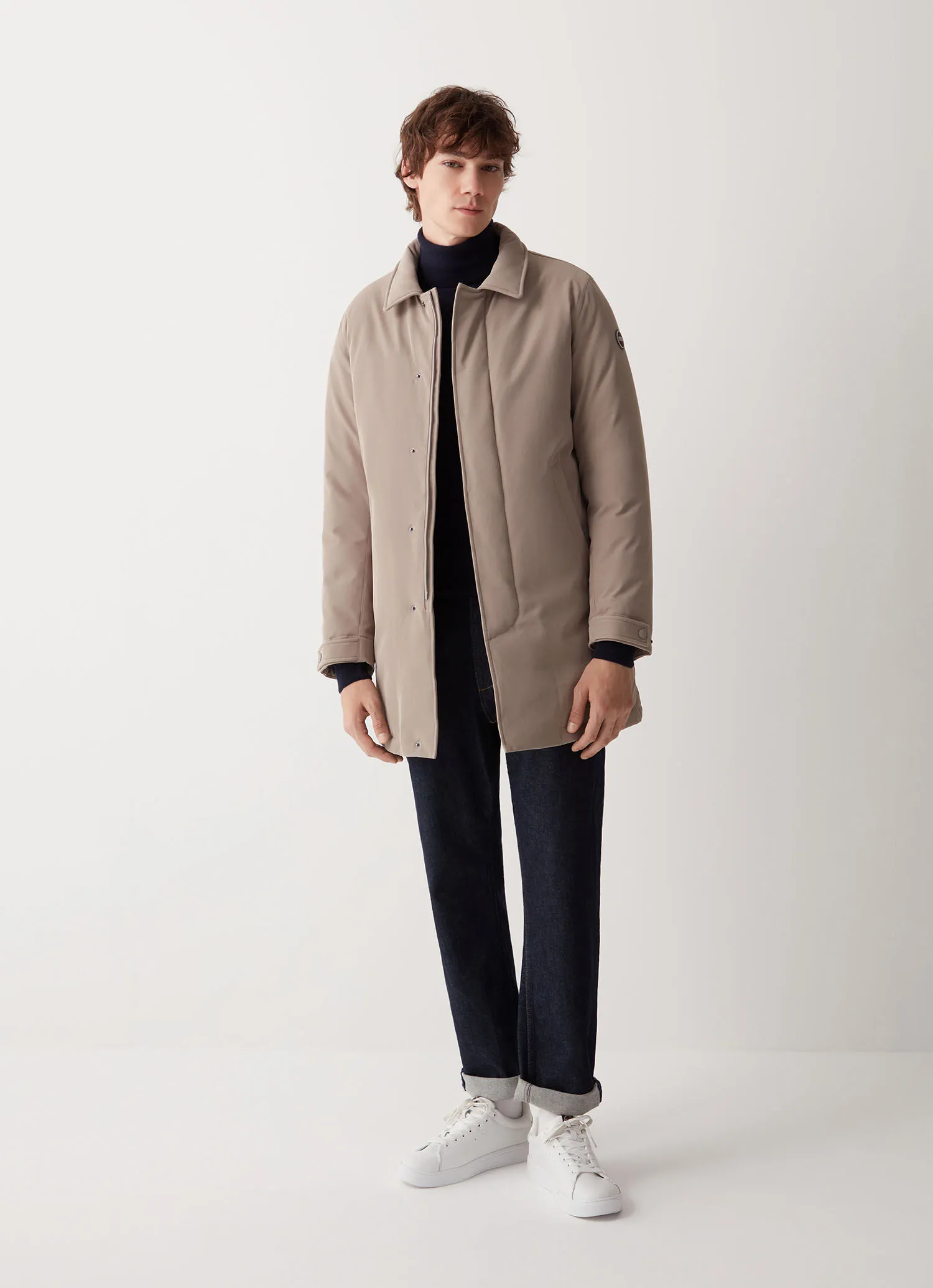 Buttoned wool-effect sports coat