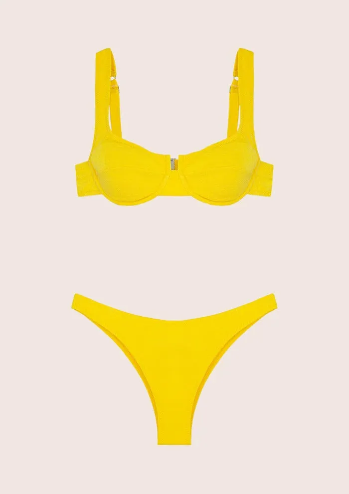 EFFEK BIKINI TOP E SLIP AMERICANO GIALLO