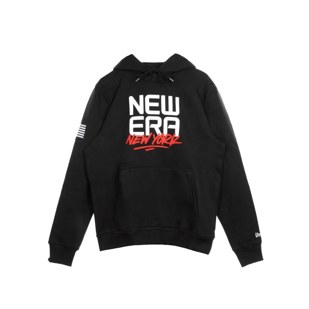 FELPA CAPPUCCIO NE CONTEMPORARY GRAPHIC HOODY NEWERA BLACK/WHITE/RED