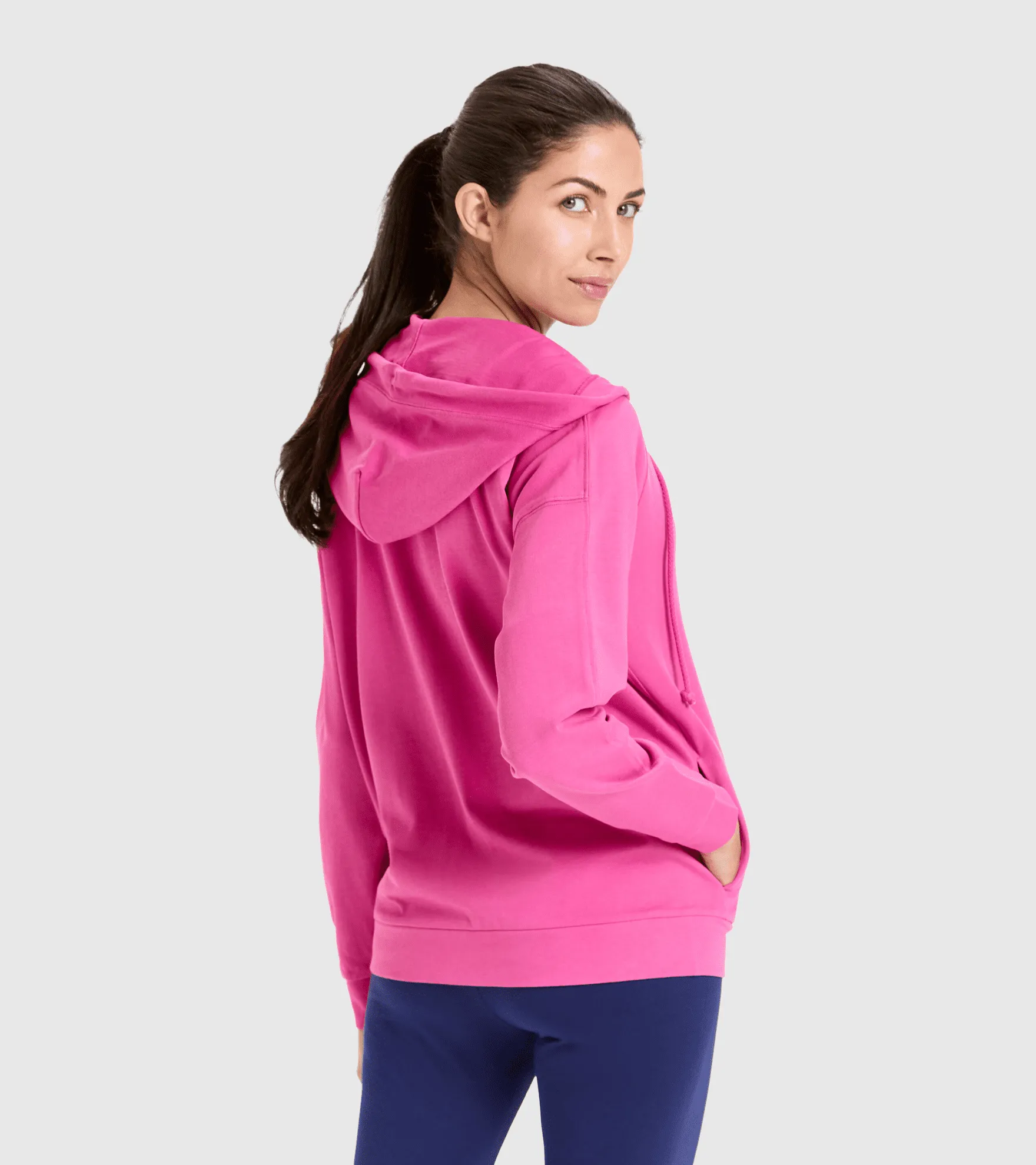 FELPA DIADORA DA DONNA FULL ZIP CHROMIA 102.178191 50143 FUCSIA