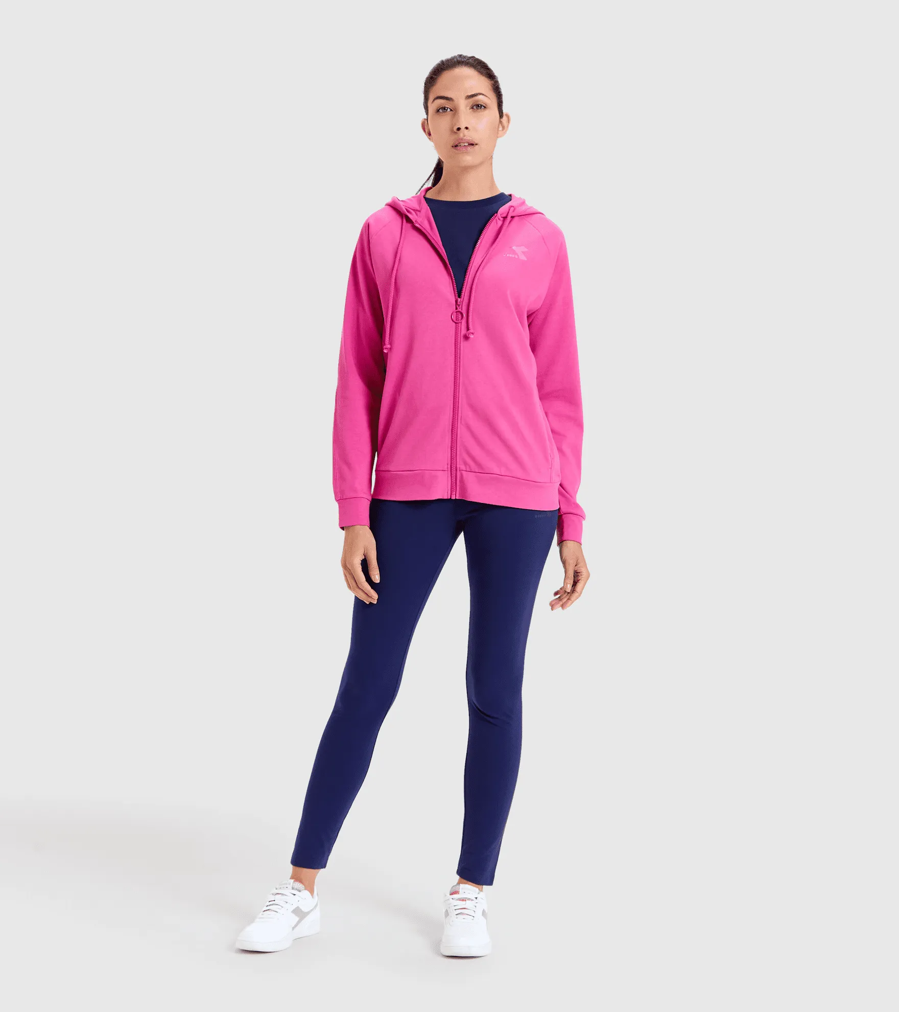 FELPA DIADORA DA DONNA FULL ZIP CHROMIA 102.178191 50143 FUCSIA