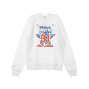 FELPA GIROCOLLO ASG CREW FLEECE ALL STAR EAST 1991 WHITE