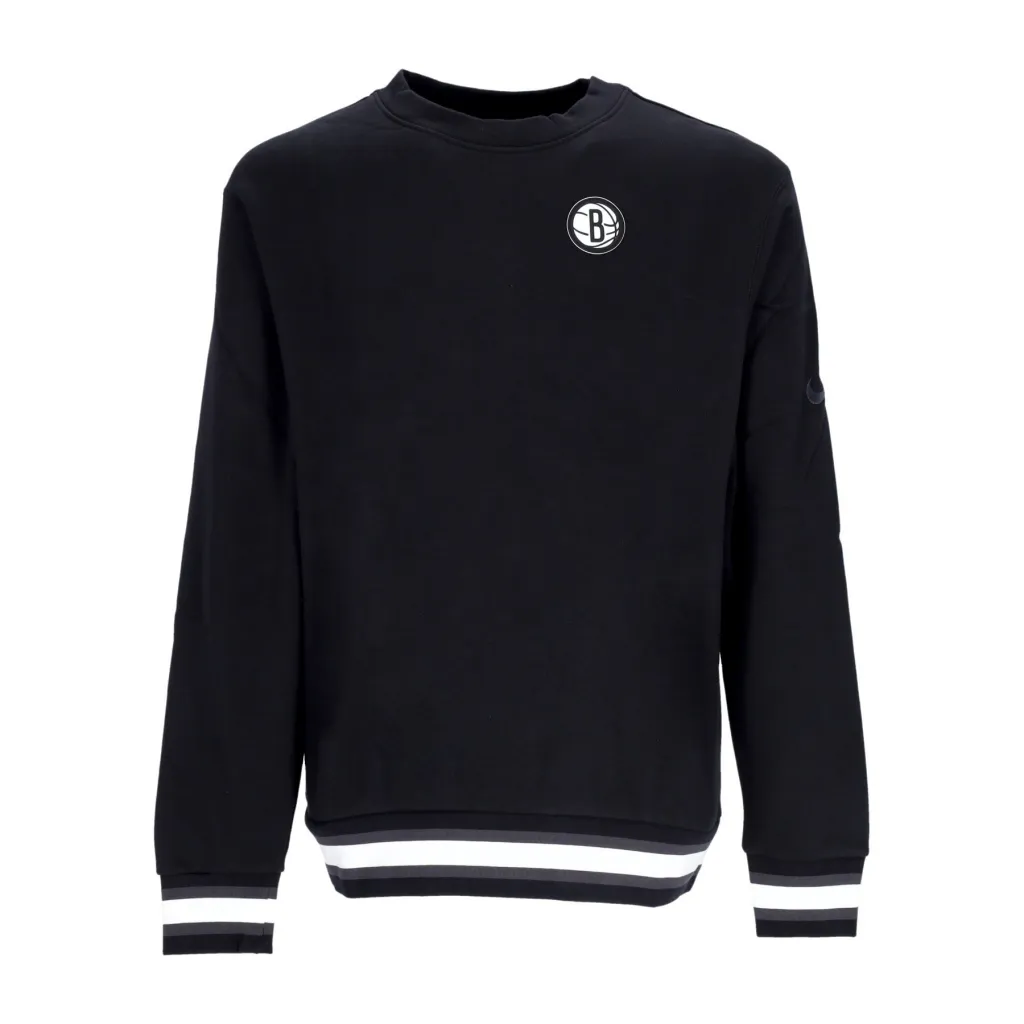 felpa girocollo uomo nba fleece crewneck courtside bronet BLACK