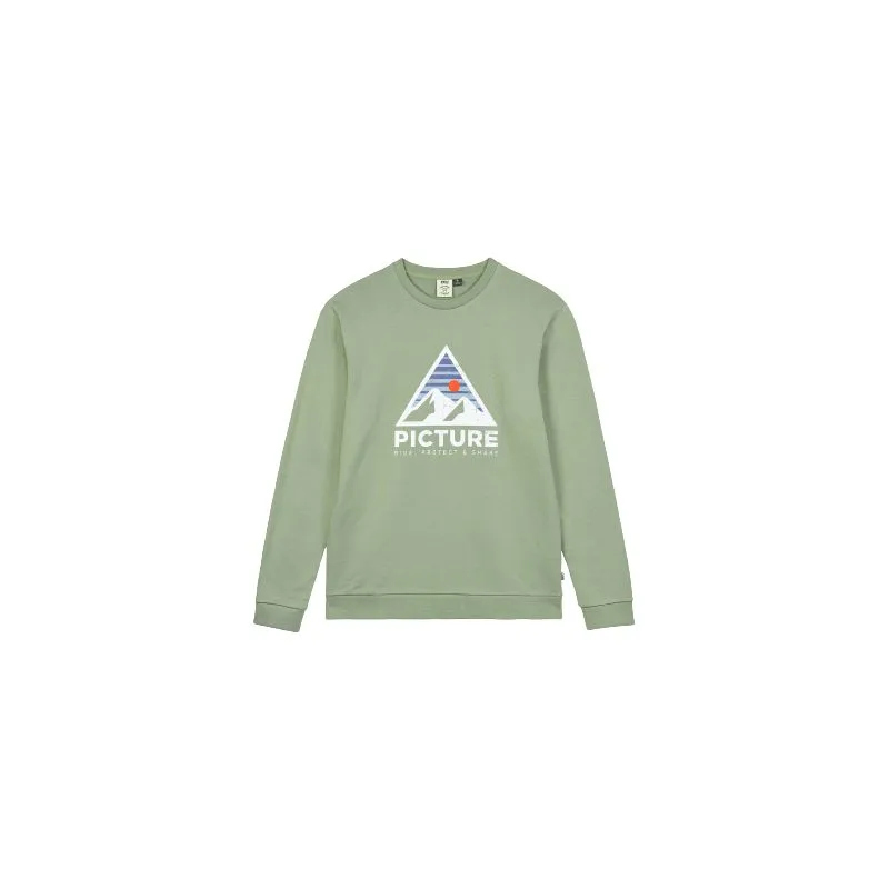 Felpa Picture Authentic Crew (Green Spray) Uomo