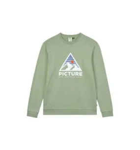 Felpa Picture Authentic Crew (Green Spray) Uomo