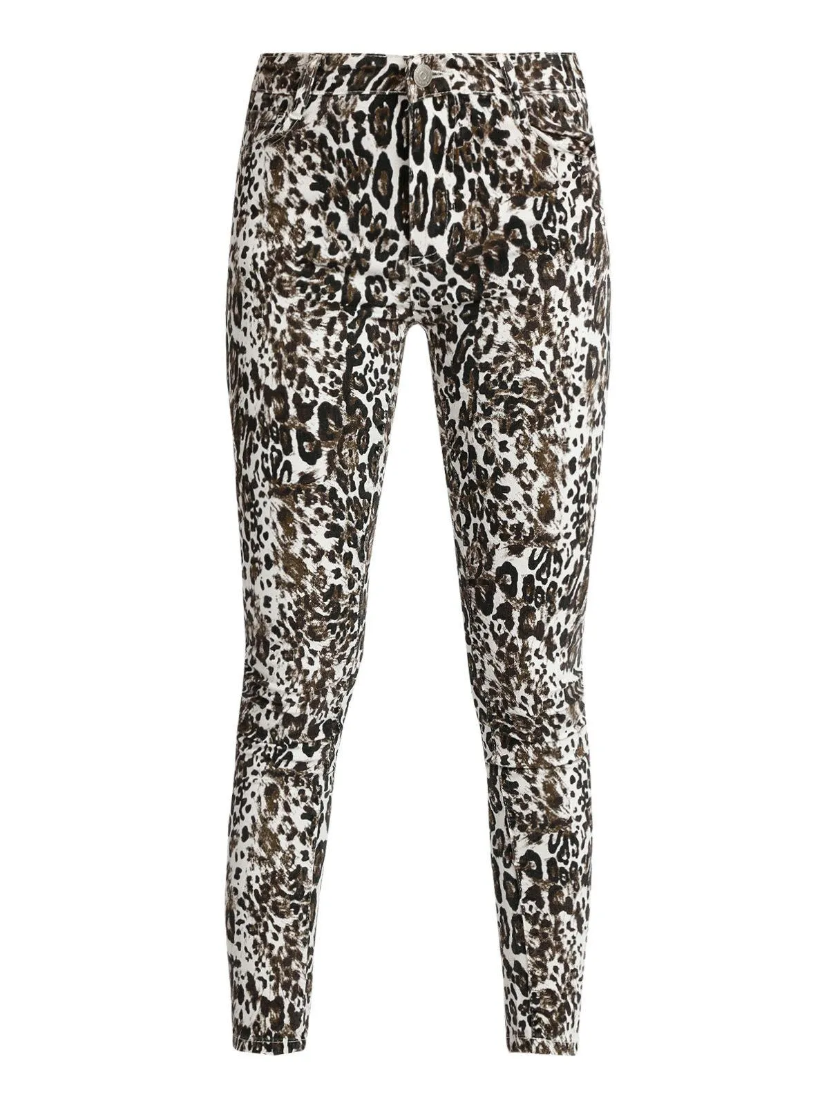 Fionina Jeans Pantalon slim à imprimé animalier