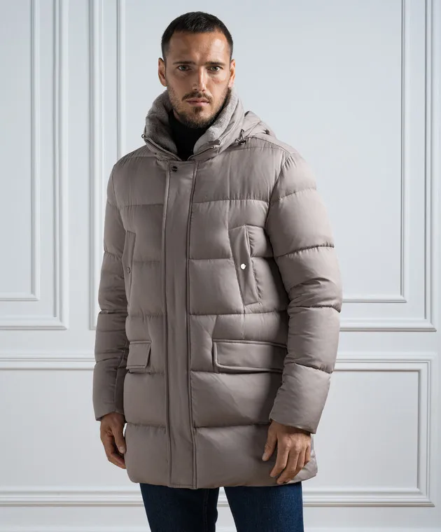 Herno Piumino con logo Arendelle in colore beige PI001078U12414