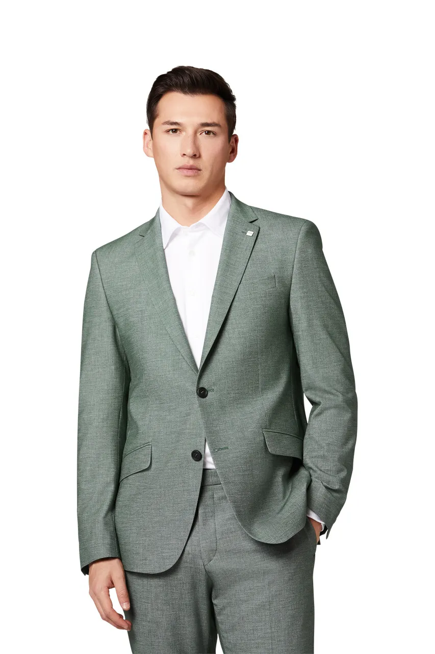 Hyperstretch slim fit green digel dress