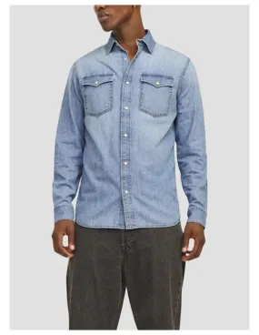 JACK & JONES CAMICIA JEANS UOMO MILLER JJSHIRT WI 