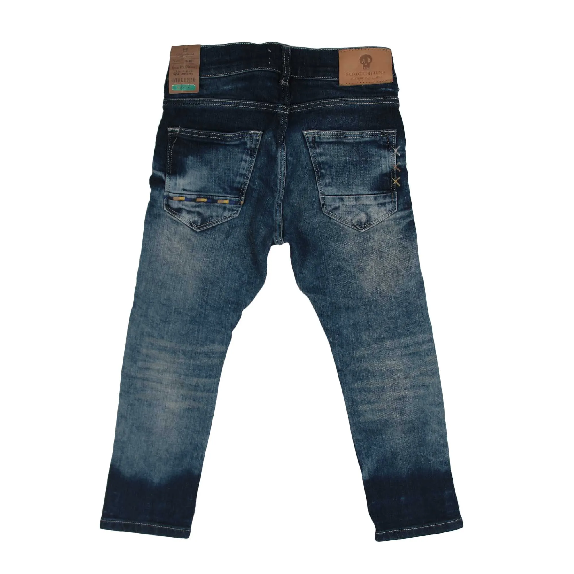 Jeans Boy Blu Scuro Heavy Stone Washed