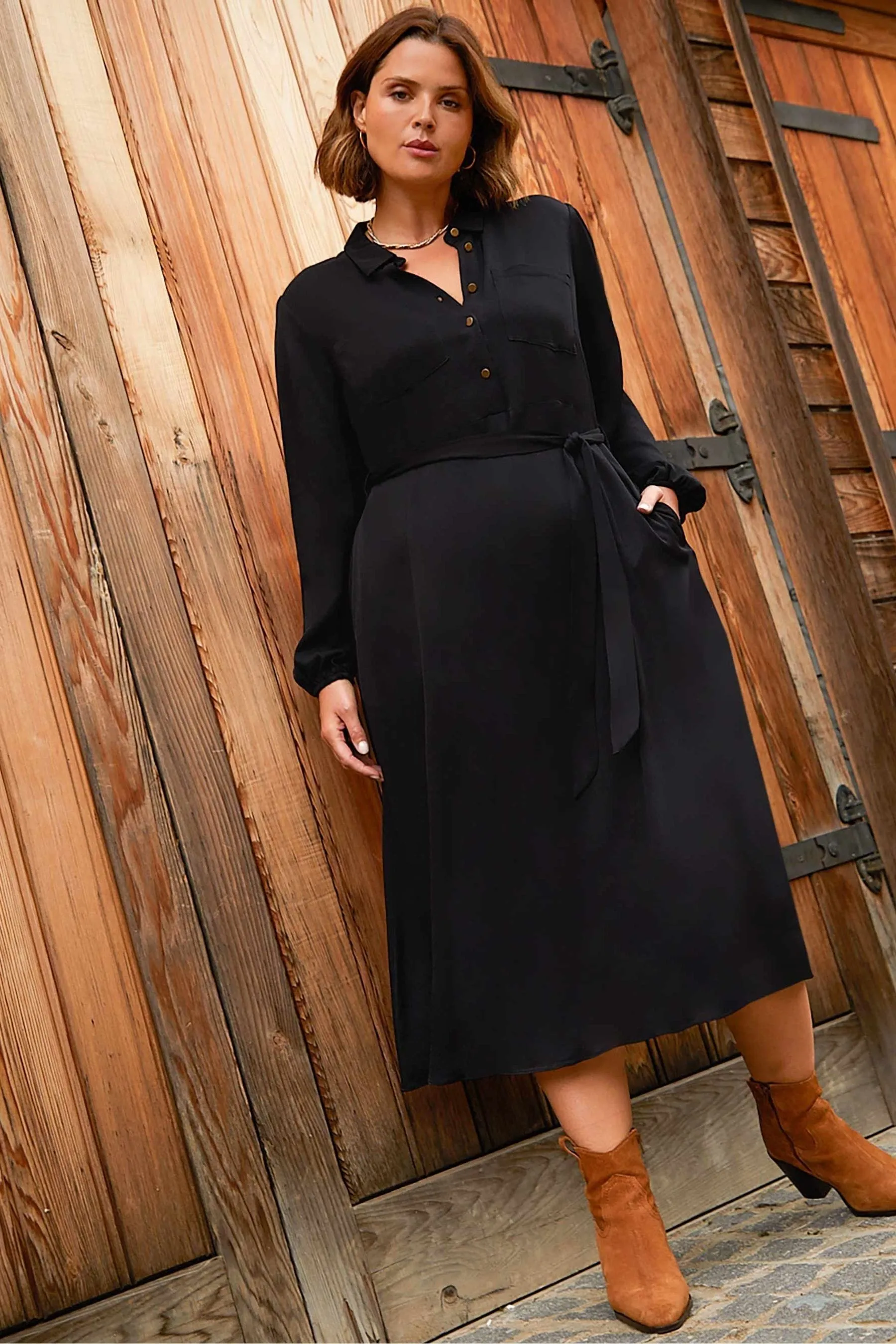 Live Unlimited Curve Midaxi Swing Shirt Dress