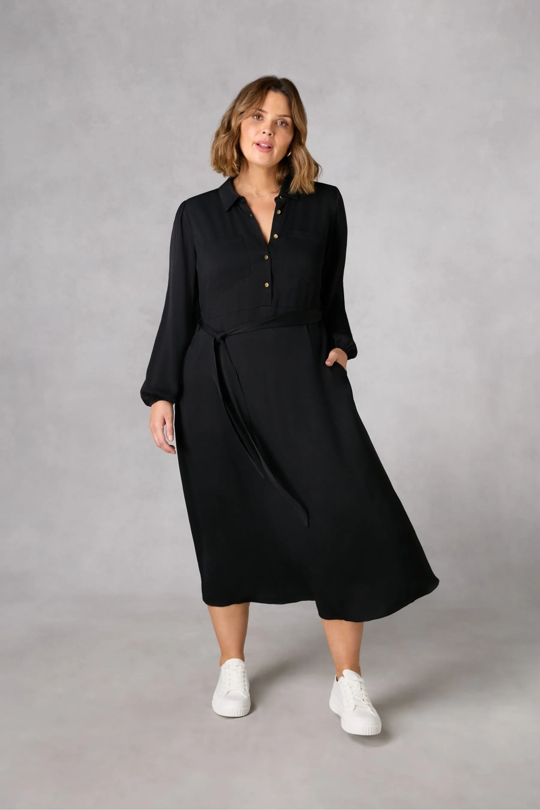 Live Unlimited Curve Midaxi Swing Shirt Dress