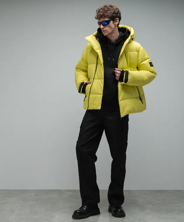 Mackage Piumino Kenji giallo con patch logo KENJI