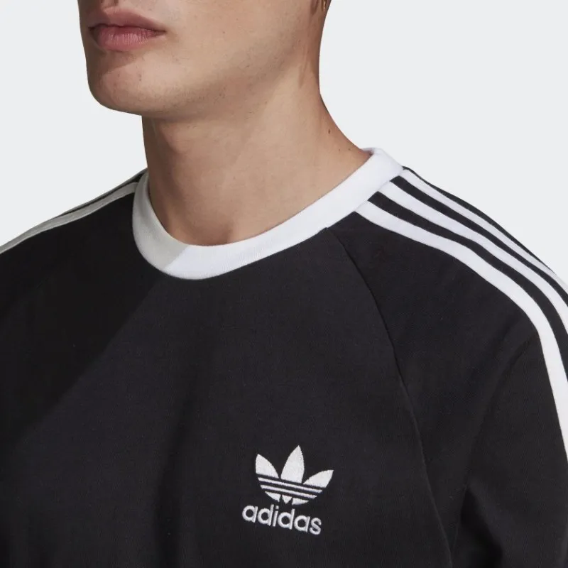 Maglia Cotone Manica Lunga Adidas Nera Uomo