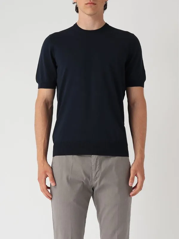 Maglia uomo Gran Sasso in cotone girocollo Navy