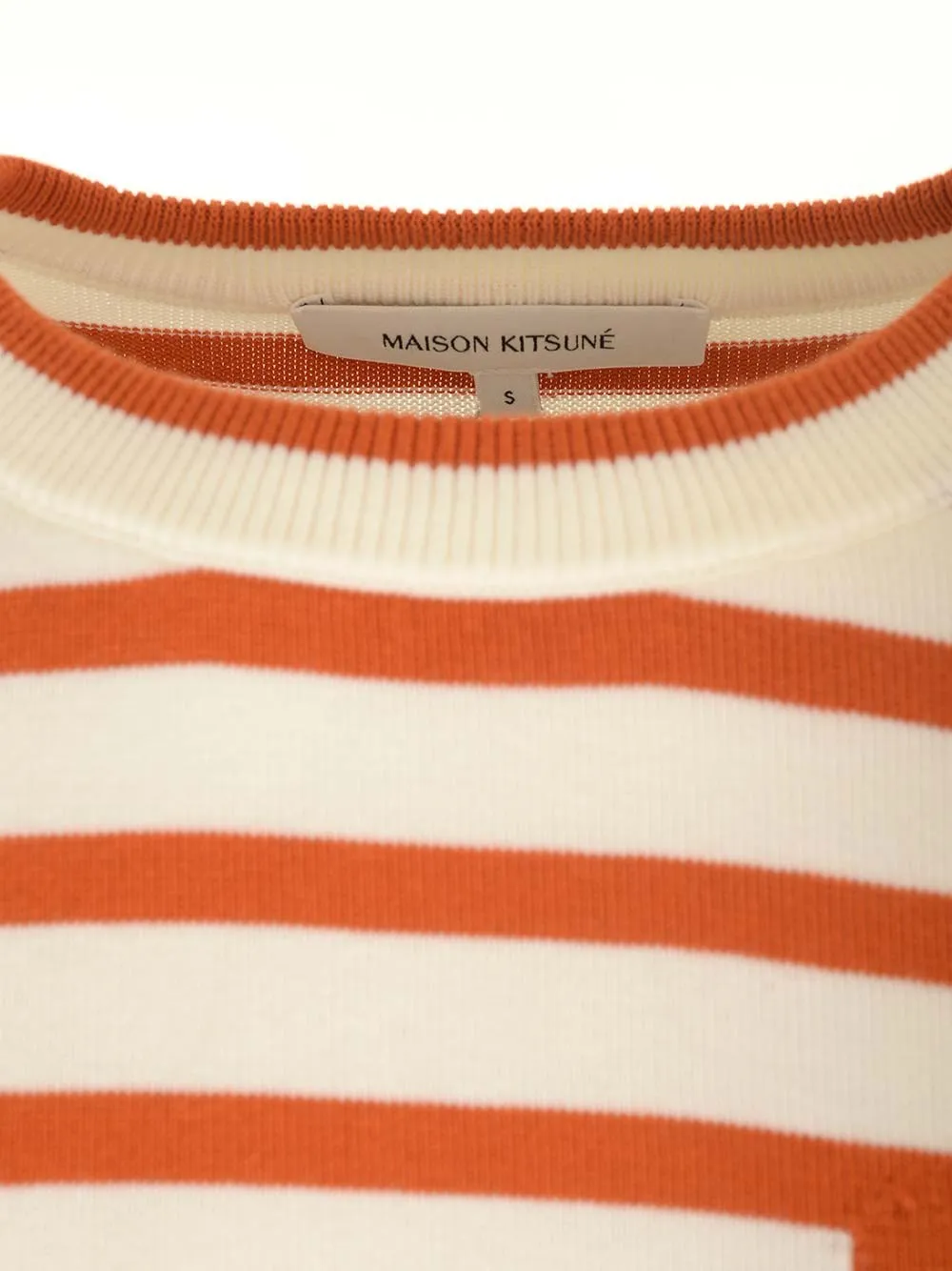   Maison Kitsuné  Maglia con motivo a righe  