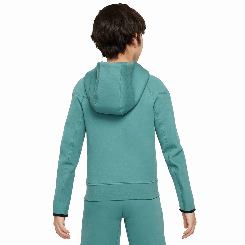 Nike Felpa Con Cerniera Tech Fleece Verde Bambino