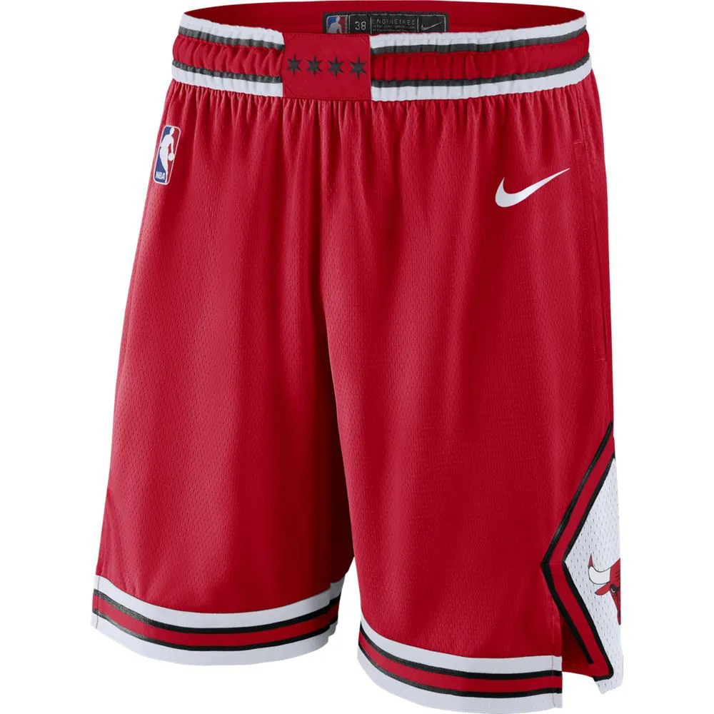 Nike Pantaloncini Basket NBA Chicago Road 18 Rosso Bianco Uomo