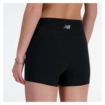 Pantaloncini New Balance Athletics Run 3in High Waist Donna Nero