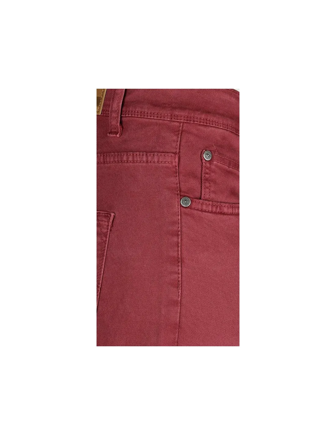 Pantalone in cotone 5 tasche Jeans Bordo vinaccia Mod Treviglio