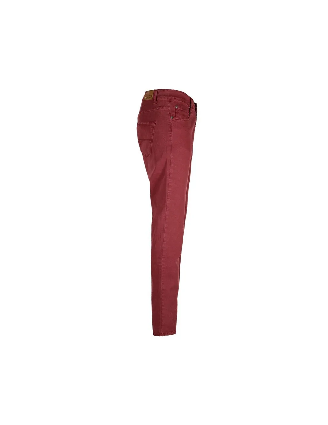 Pantalone in cotone 5 tasche Jeans Bordo vinaccia Mod Treviglio