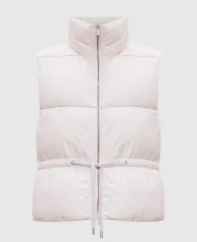 Peserico Gilet in piumino rosa con catena monil A0340706957