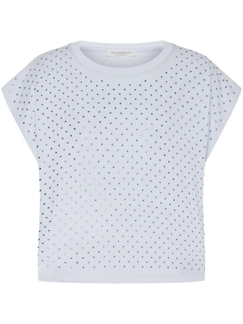 PHILOSOPHY DI LORENZO SERAFINI T-shirt in jersey con strass