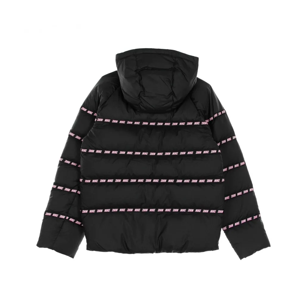 piumino ragazzo sportswear down jacket BLACK/LT ARCTIC PINK