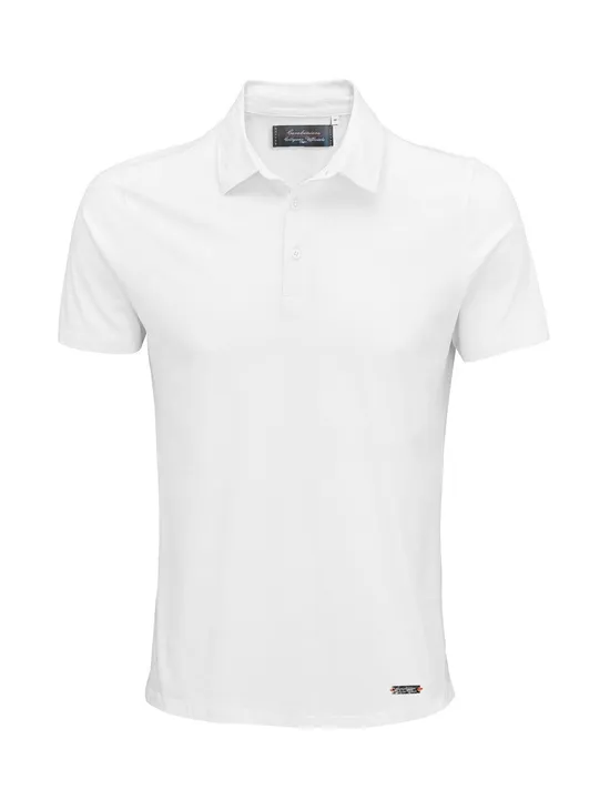 Polo M/c Jersey Con Tg. Bianco