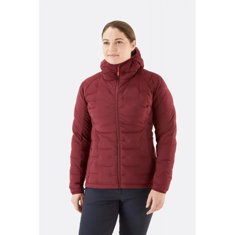 Rab Cubit Stretch Down Hooded Jacket (Deep Heather) Donna