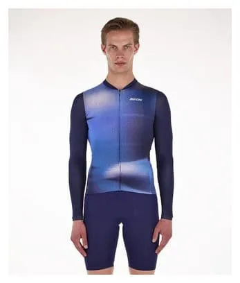 Santini Ombra Eco Sleek Blue Unisex Long Sleeve Jersey