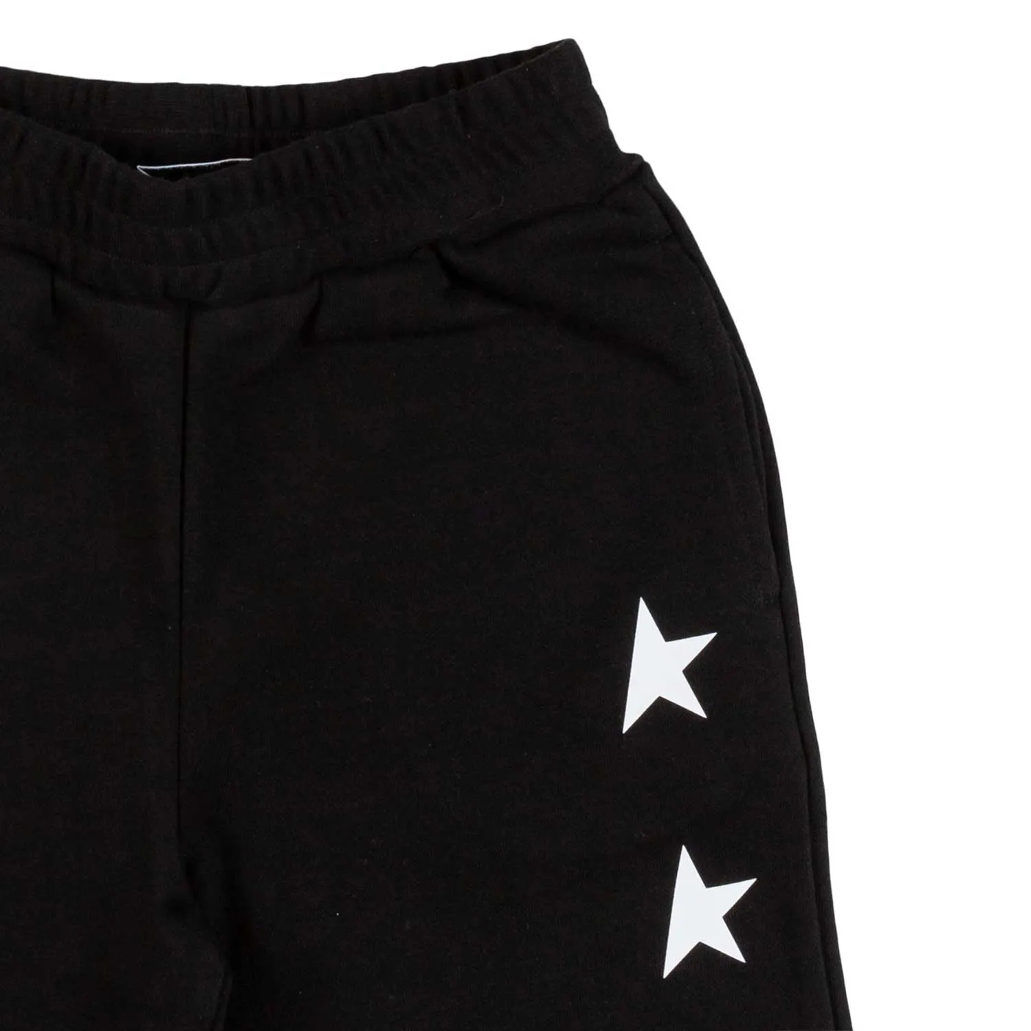 Shorts Felpa Unisex Neri Con Stelle Bianche Teen