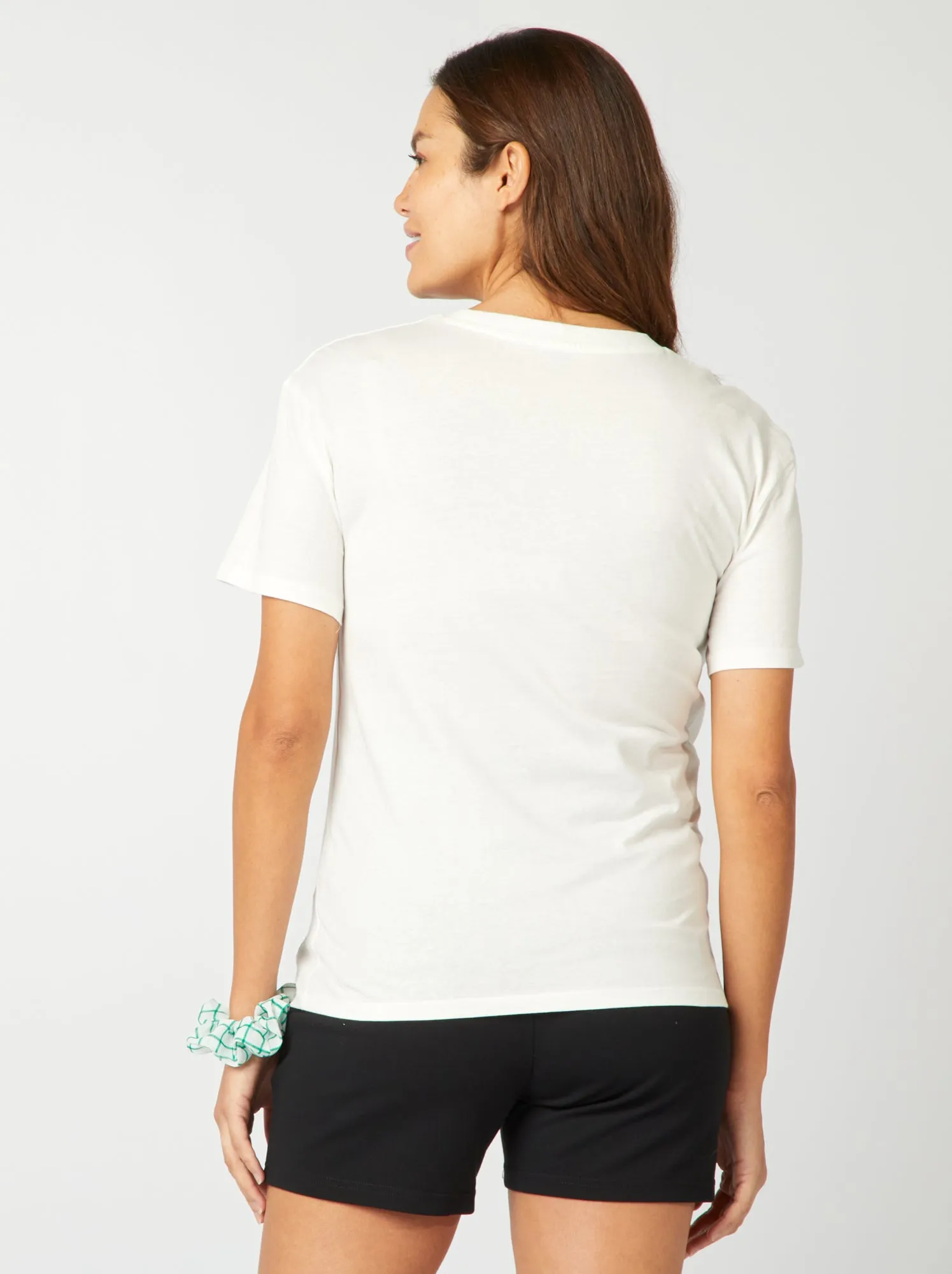 T-shirt per l'allattamento stampata - BIANCO