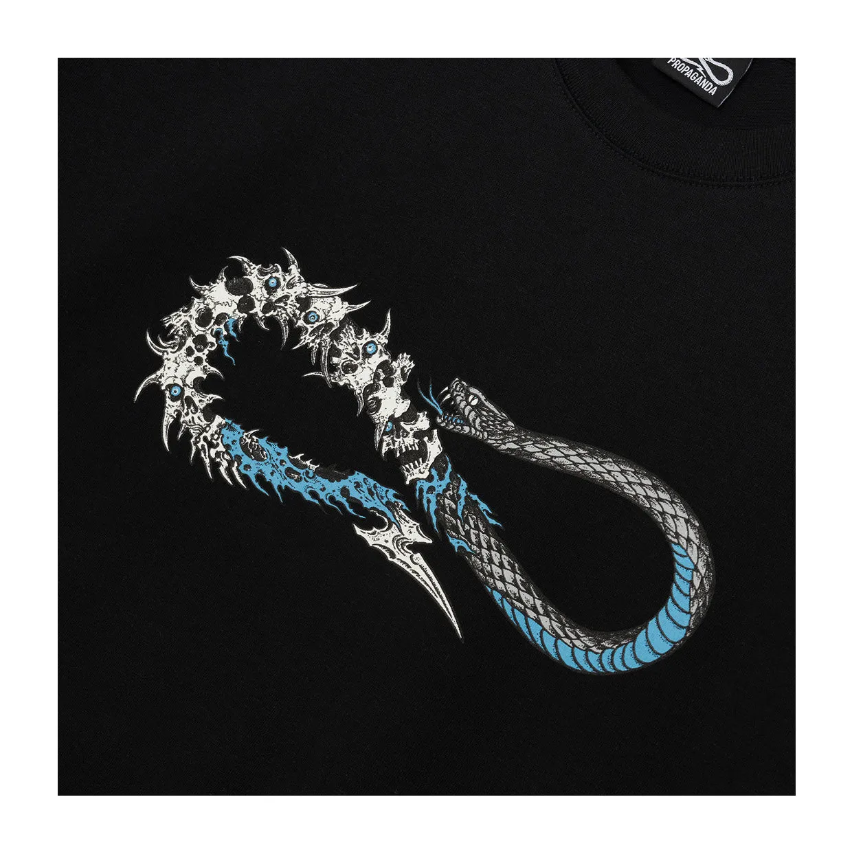 T-shirt Propaganda Skullsnake Nero