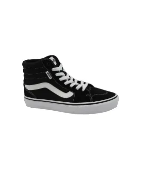 VANS WARD EM7HI1 black gum nero scarpe uomo sneakers lacci tessuto