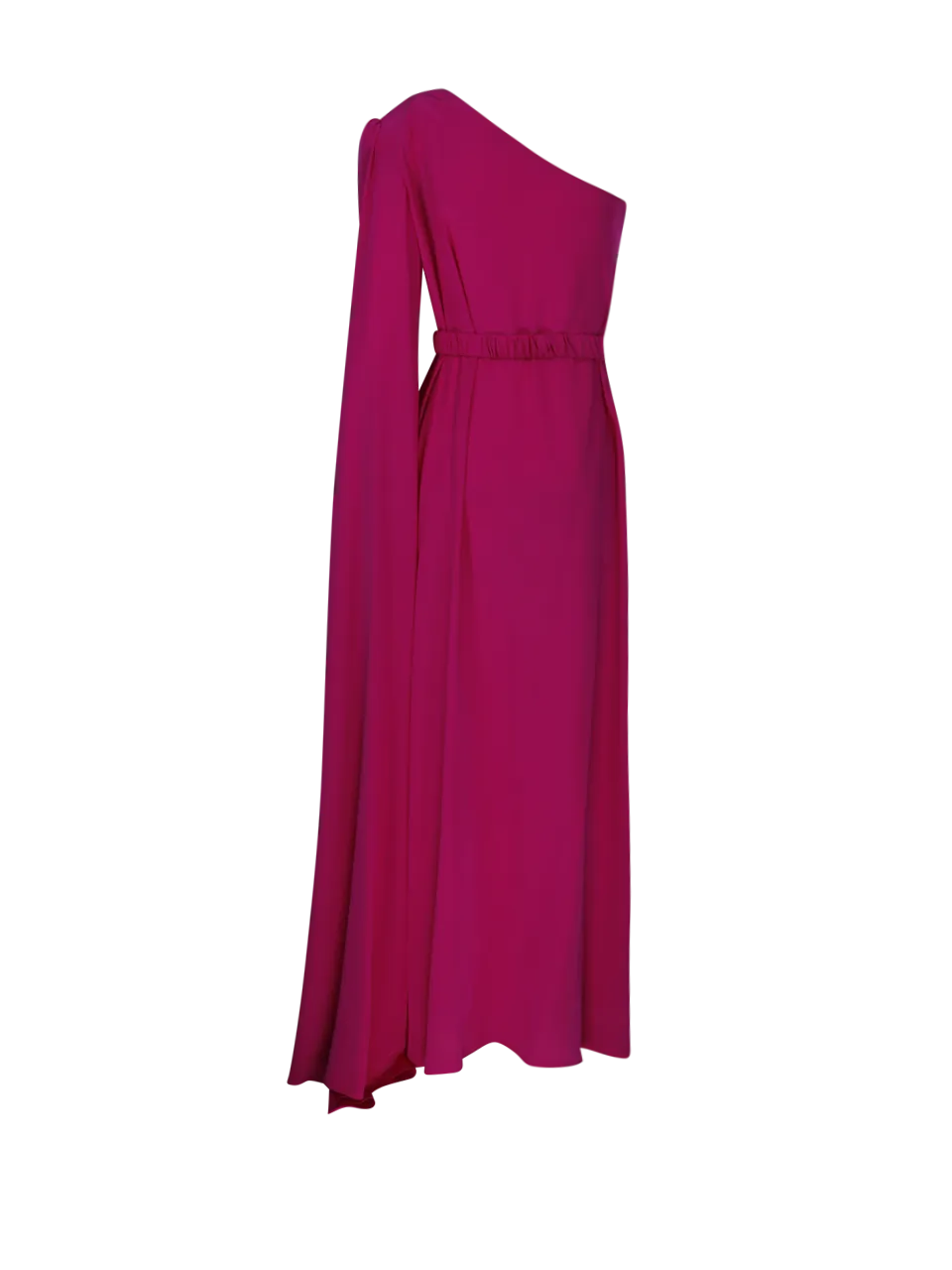 WOMAN CRIDA FUCSIA SILK LONG DRESS